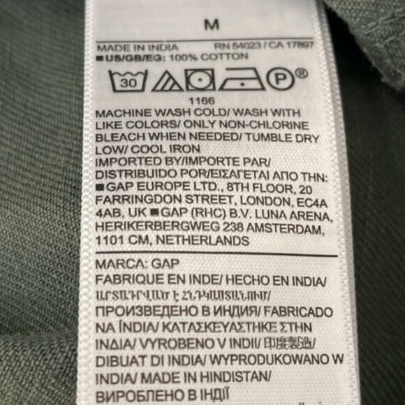 Gap Relaxed Utility Jacket Green Women's M 100% Cotton - Picture 6 of 6